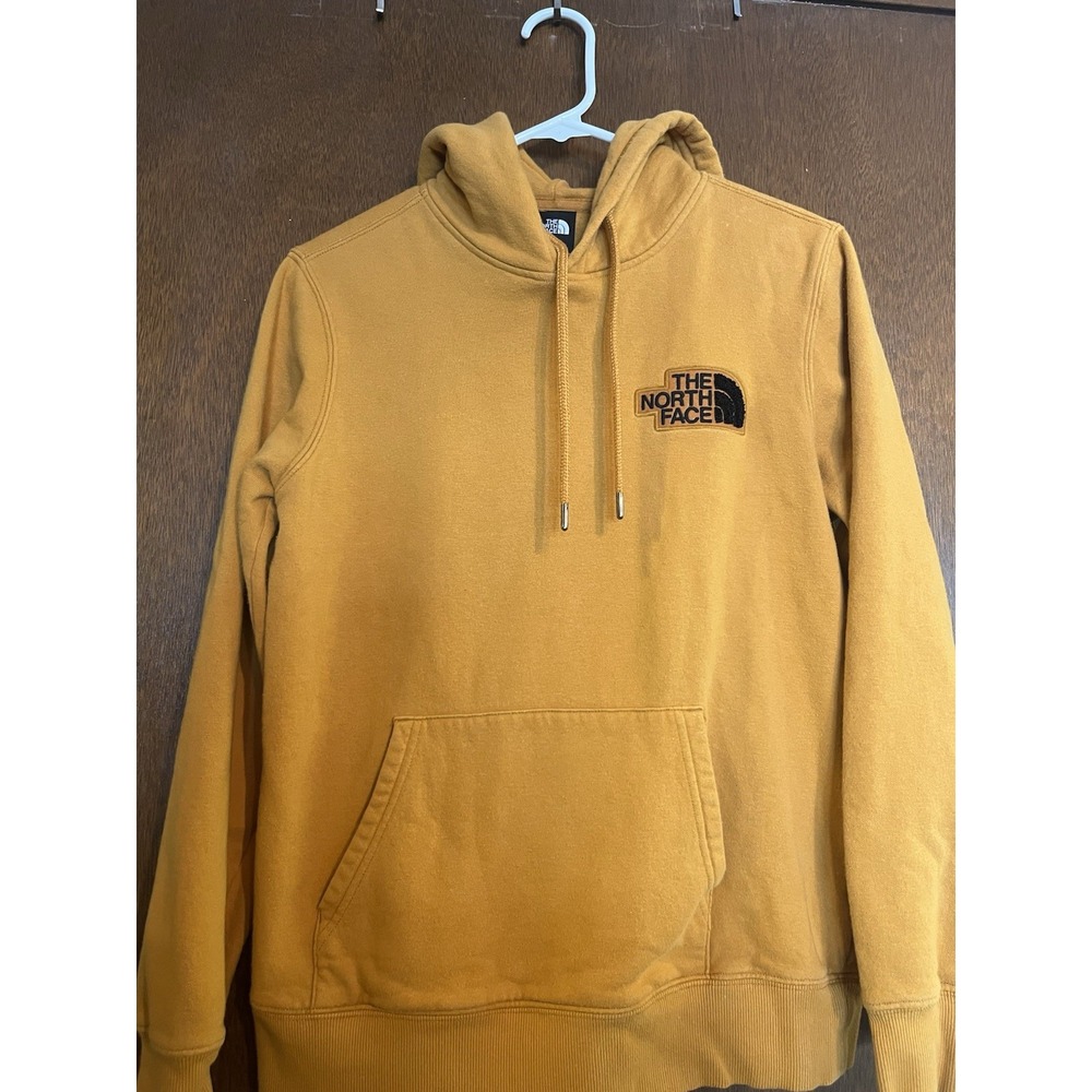 Vtg The North Face Hoodie Women's S Half Dome Pullover Gold Carpet Patch Logo